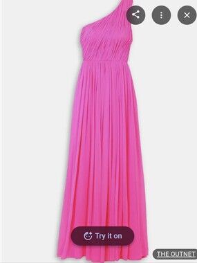 Adam Lippes Vibrant Fuchsia Pleated Special Occasion Dress Size 10